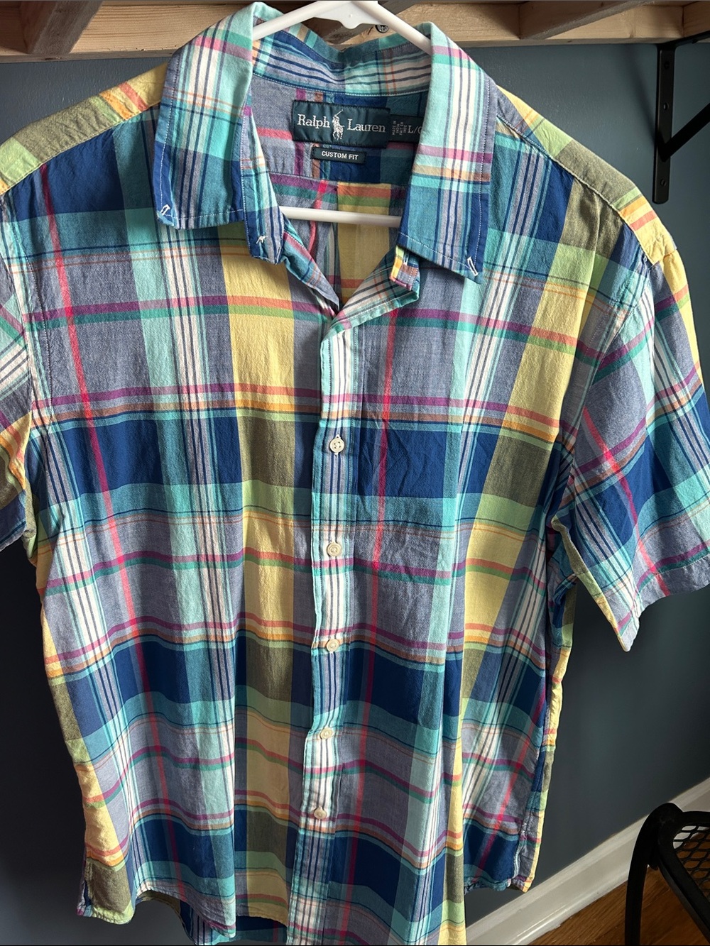 Ralph Lauren Multicolor Plaid Short-Sleeve Button-Down Shirt